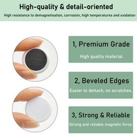 PYJLBX Fridge Magnets 20Pcs, Strong Mini Round for Whiteboard Locker Office
