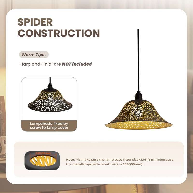Metal Lamp Shade for Floor lamp, Torchiere Lamp Shade Replacement,
