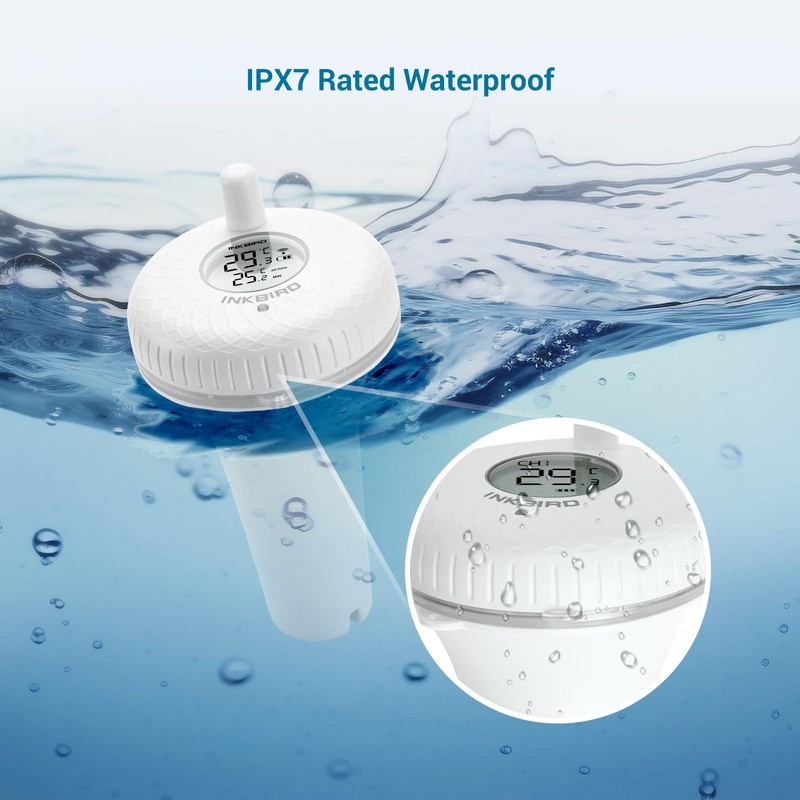 Inkbird IBS-P01R Wireless Pool Thermometer Combination Set with 2 Floating