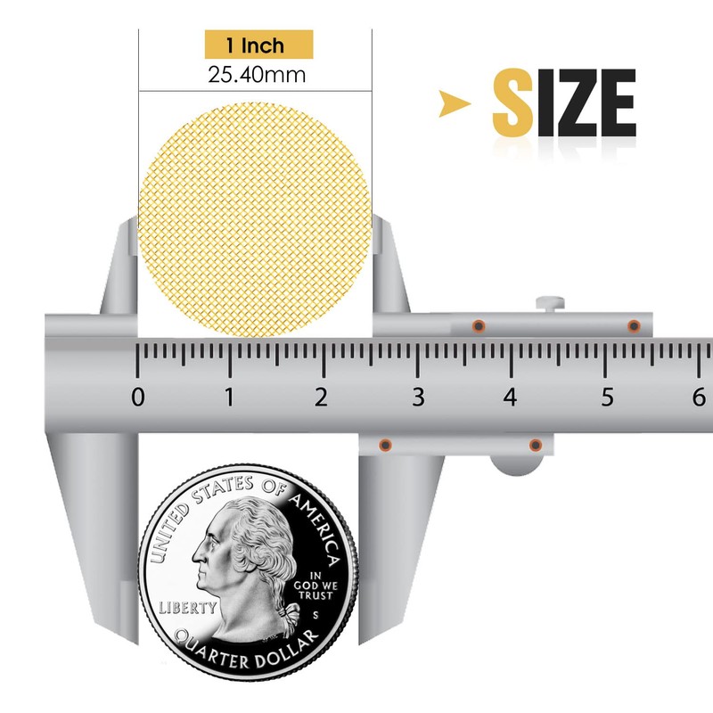 200pcs 1 Inch Brass Pipe Screens, 1 Inch Brass Pipe