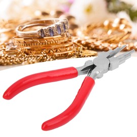 Alicates para hacer fianzas de joyería de 6 etapas, acero de alto carbono para hacer bucles de alambre, boca redonda escalonada, suministros para hacer joyas 6 en 1 para hacer manualidades,Alicates