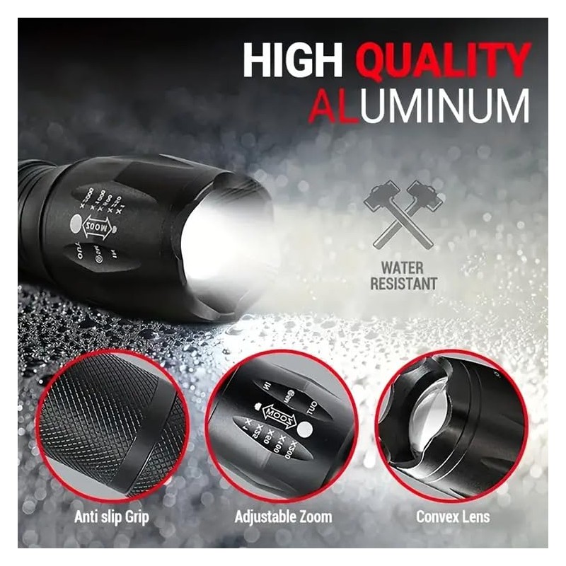 Vitaltac Flashlight Tactical Elitetac Advanced Technology Water & Shock Resistant