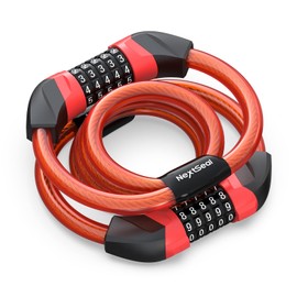 NextSeal Electric Scooter Lock, Bike Lock with 5-Digit Combination, 12MM Dual Cable Locks, Security 41.3 inch Feet Bicycle Lock Anti Theft for Scooter, Bicycle, E-Bike, Electric Scooter Accessories