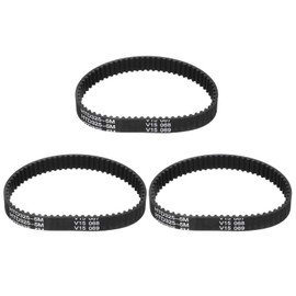 sourcing map 3pcs HTD-5M Rubber Timing Belt 65 Teeth, 325mm Pitch Length x 15mm Width x 3.6mm Height, Closed Loop Pulley Timing Belt