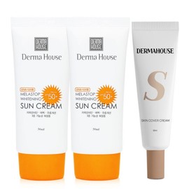 2 whitening sunscreens + 1 skin cover cream / Triple functionality of whitening, wrinkle improvement, and UV protection / Cover foundation / 화이트닝 썬크림2개+스킨커버크림1개 미백 주름개선 자외선차단 3중기능성커버파운데이션