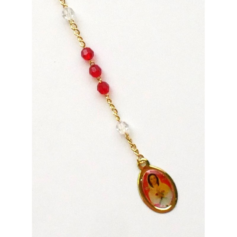 Rosa Mistica (Mystic Rose) Chaplet with Prayer Card - Spanish