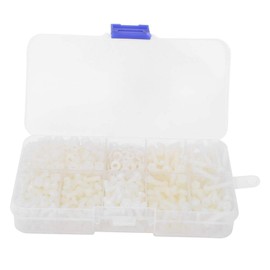 Nylon Screw Nuts, 800 Pieces M3 Nylon Screw Nut Set Washer Combination Set Fasteners (White)