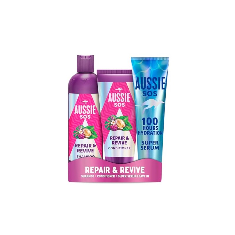 Aussie SOS Repair & Revive Bundle: Shampoo 300ml , Conditioner