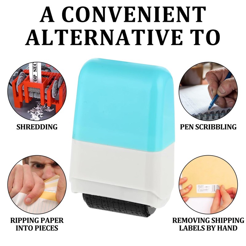 2 Address Blocker Stamp,Confidential Roller Stamp,Identity Theft Protection Roller Stamp,Can