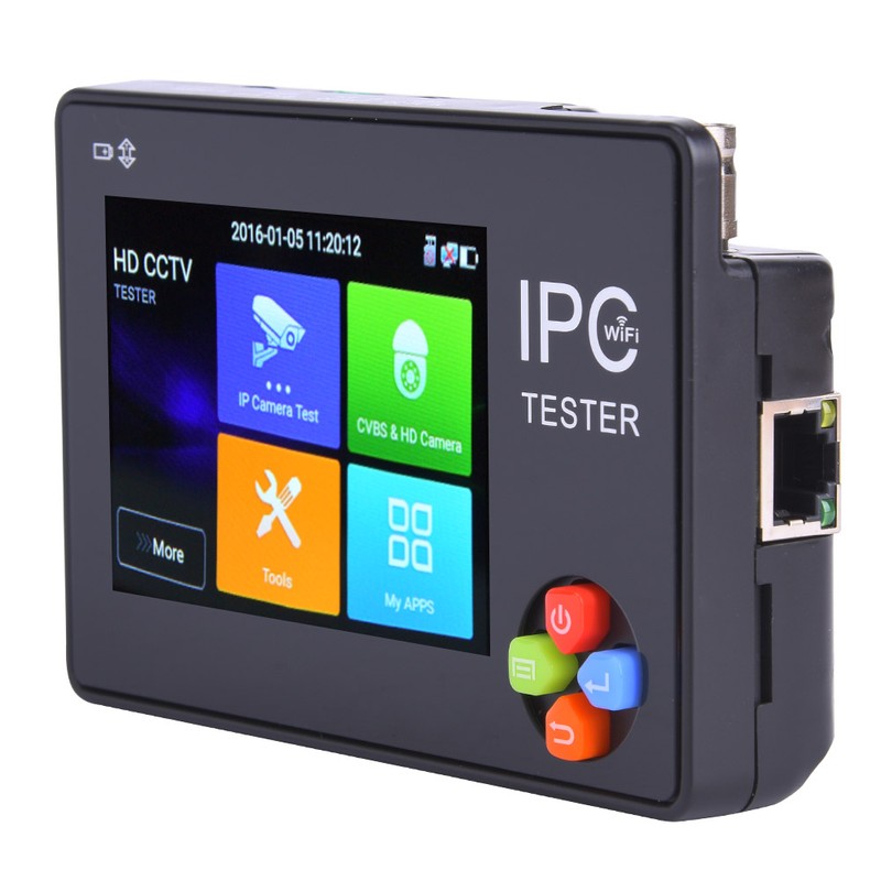 3.5 Inch Touch Screen H.265 4K IPC1600ADHplus IP Camera Tester