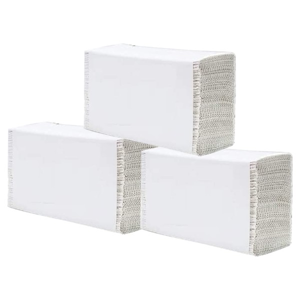 (450 Sheets) White 1Ply 34 GSM Z Fold Paper Hand