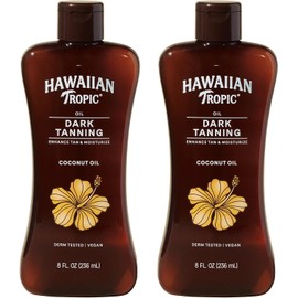 Hawaiian Tropic Dark Tanning Sun Care Moisturizing Oil 8 Ounces, 2 Count (Pack of 1)