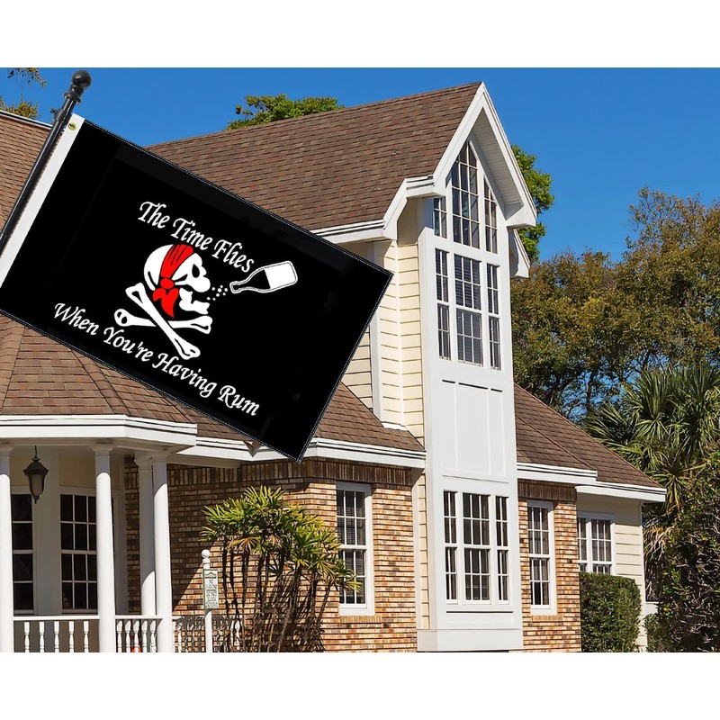 3×5 FT Pirate Flag, Large 75D Skull Rum National Outdoor