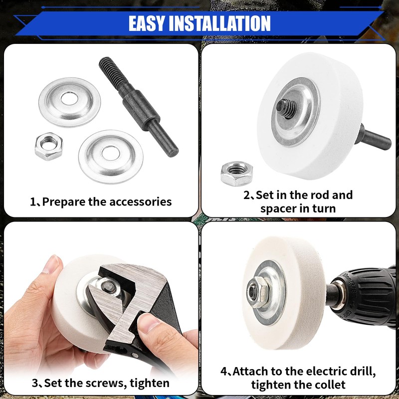 NuoDunco Grinding Wheel Adapter and 75mm Grinding Stone, Change Electric