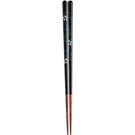 Kawai 118697 Chopsticks Wakasa Lacquer, Rinka, Black, 9.1 inches (23 cm), Dishwasher Safe, Made in Japan