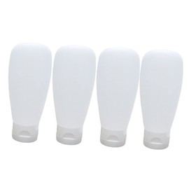 NOLITOY 2sets Leakproof 100ml Refillable Toiletry Bottles Small Containers Lid Compact Portable Makeup Dispensers for Travel 4pcs*2