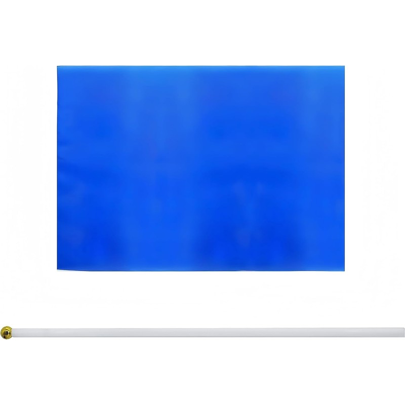 50 Packs Blue Small Flags on Sticks Hand Waving Flag