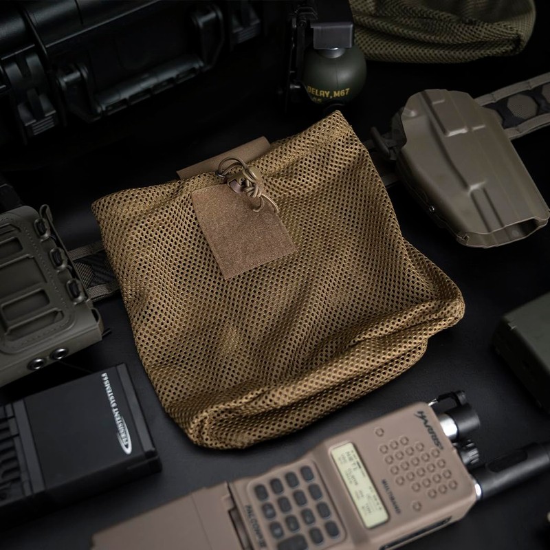 IDOGEAR Tactical Molle Dump Pouch Foldable Mag-Net Drawstring Recycle Pouch