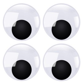 TOAOB 4pcs Giant Googly Eyes 5 Inch Plastic Wiggle Eyes with Self Adhesive White Googly Eyes for DIY Crafts Decoration