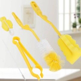Water Bottle Cleaning Rotating Brush Set (5 pcs) - Cup and Bottle Scrubber Bottle Cleaning