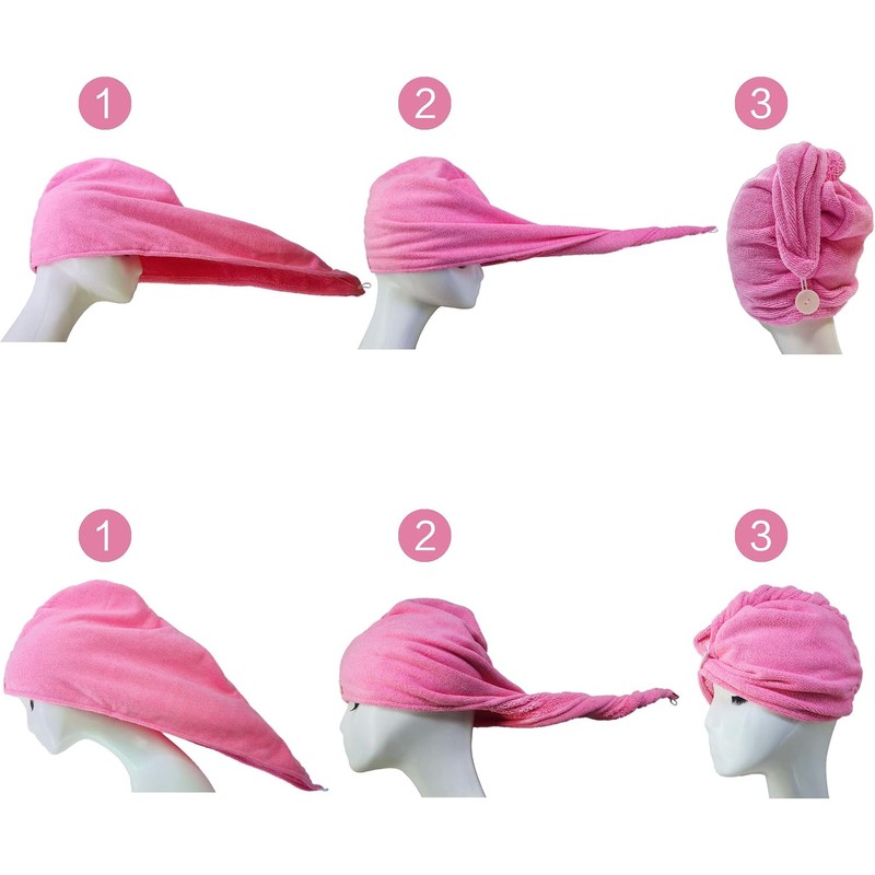 Polyte - Toalla Turbante para el Pelo - Microfibra -