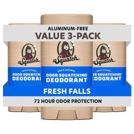Dr. Squatch Desodorante natural para hombres, sin olor, sin aluminio, Fresh Falls (2.65 onzas, paquete de 3)