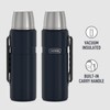 THERMOS Stainless King Vacuum-Insulated Beverage Bottle, 40 Ounce, Midnight Blue