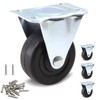 Cionyce 4 Pcs 2 Inch Rubber Caster Wheels Heavy Duty