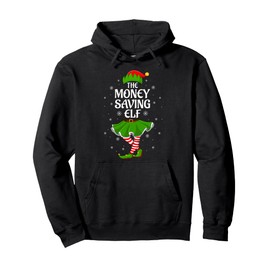 Money Saving Elf Christmas Family Girls Women Elf Squad Xmas Pullover Hoodie