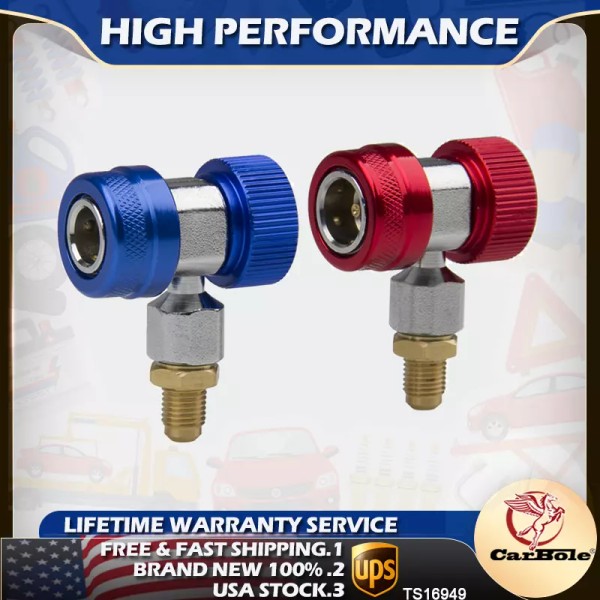 CarBole Pair A/C Quick Coupler Connector Adapter High & Low