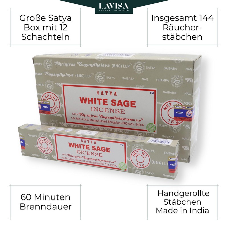 Satya Incense x Lavisa Meditation Aromatherapy Fragrance (White Sage)