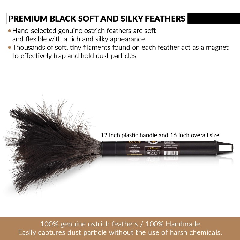 Retractable Ostrich Feather Duster 12 to 16 inch