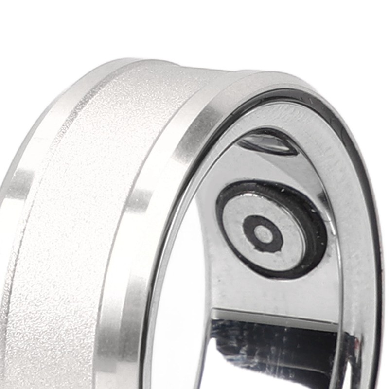 Smart Health Ring Silver Pedometer Waterproof Body Temperature Monitoring Sleep