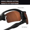 Alphax Dark Brown Optimized Polarized Engraved Replacement Lenses for Oakley