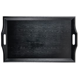 GET RST-2517-1-BK Coffee Table / Ottoman Tray with Handles, 25" x 16", Plastic, Black