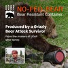 UDAP NO-FED-BEAR Bear Resistant Canister, Hiking Camping Backpacking Hunting Food