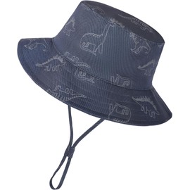 DRESHOW Baby Sun Hat Toddler Sun Protection Animal Cap Unisex Summer Bucket Hat with Chin Strap UPF 50+