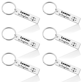 6Pcs Gift for Lawyer Keyring Lawyer Gifts Attorney Appreciation Gift Lawyer Birthday Gift Inspirational Keyring Graduation Gift for Law Student Lawyer Gift for Women Men Lawyer Retirement Gift