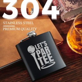 Onebttl Golf Gifts for Men, Golf Flask 6oz(178ml) for Golf Lovers, Golf Gag Gifts for Dad, Boss, Friends, Coworker, Perfect for Father's Day, Birthday, Retirement - Let's Partee