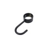 Rannb Stainless Steel Wardrobe Hooks - 10pcs, Black, Round, Rod