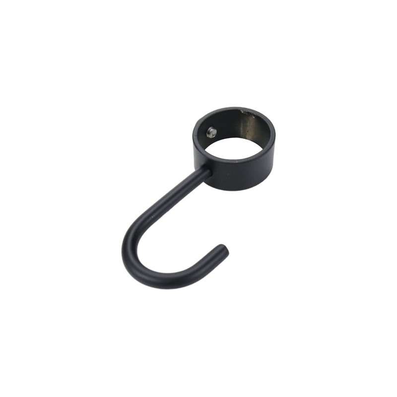 Rannb Stainless Steel Wardrobe Hooks - 10pcs, Black, Round, Rod