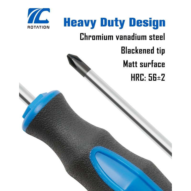 ROTATION Repair Tool Resin Handle Screwdriver Set [Set of 6]