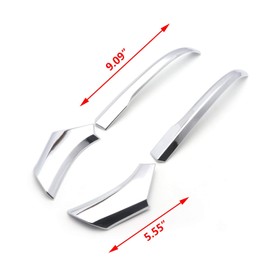 x xotic tech Exterior Rearview Side Mirror Pillar Stripe Cover Trim, Chrome, Compatible with Toyota RAV4 2019 2020 2021 2022 2023 2024 2025