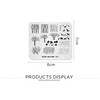 Rolabling Nail Stamping Plate Nature Fox Cute Stamp Plate for