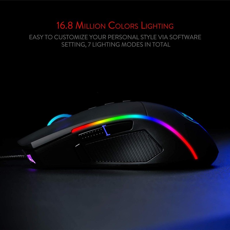 Redragon Lonewolf 2 Gaming Mouse 32000 DPI RGB Lighting Black