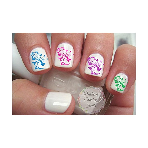 Butterflies Nail Art Water Slide Tattoo Decals Set 4