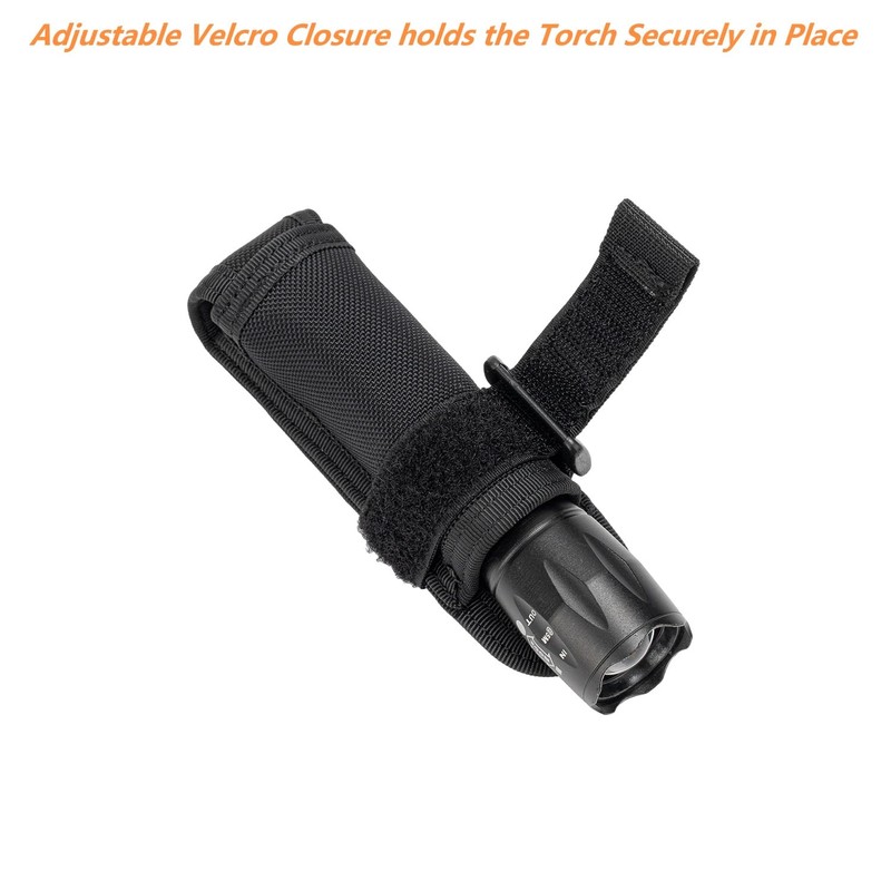 TACNEX Open Top Flashlight Holder Nylon Pouch Duty Belt MOLLE