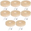 Tideme 8 PCS Wooden LED Light Bases - 3.9 Inch