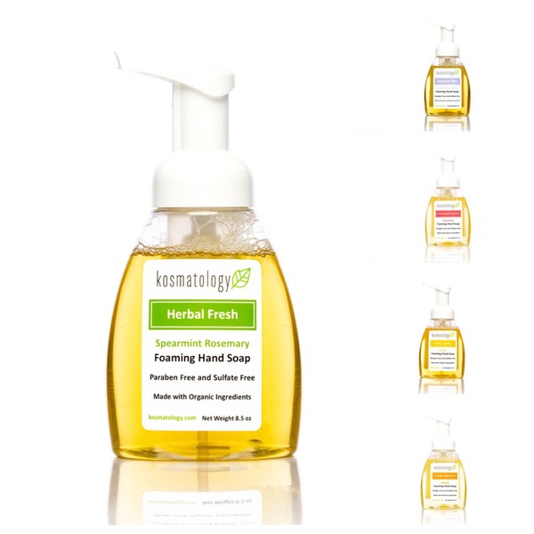 kosmatology Herbal Fresh (Spearmint-Rosemary) Organic Foaming Hand Soap, 8.5 fl oz