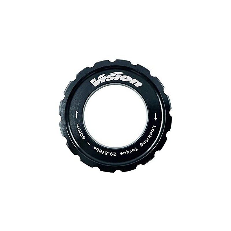 Vision Outer Centre Lock Disc Rotor Lockring, Black, Pair